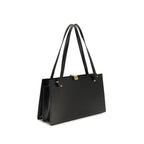 Schwarze Bos Taurus Kalbsleder Schultertasche
