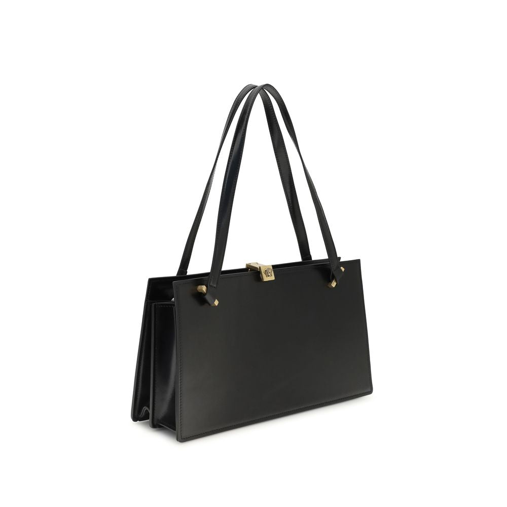 Schwarze Bos Taurus Kalbsleder Schultertasche