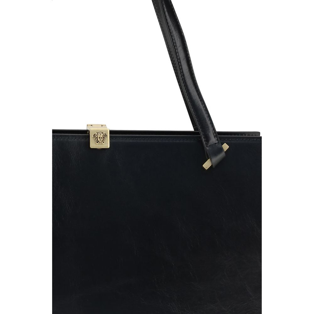 Schwarze Bos Taurus Kalbsleder Schultertasche