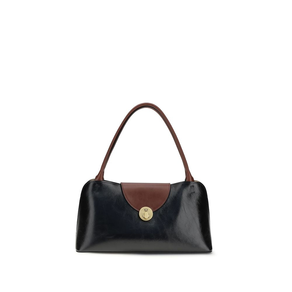 Schwarze Bos Taurus Kalbsleder Schultertasche