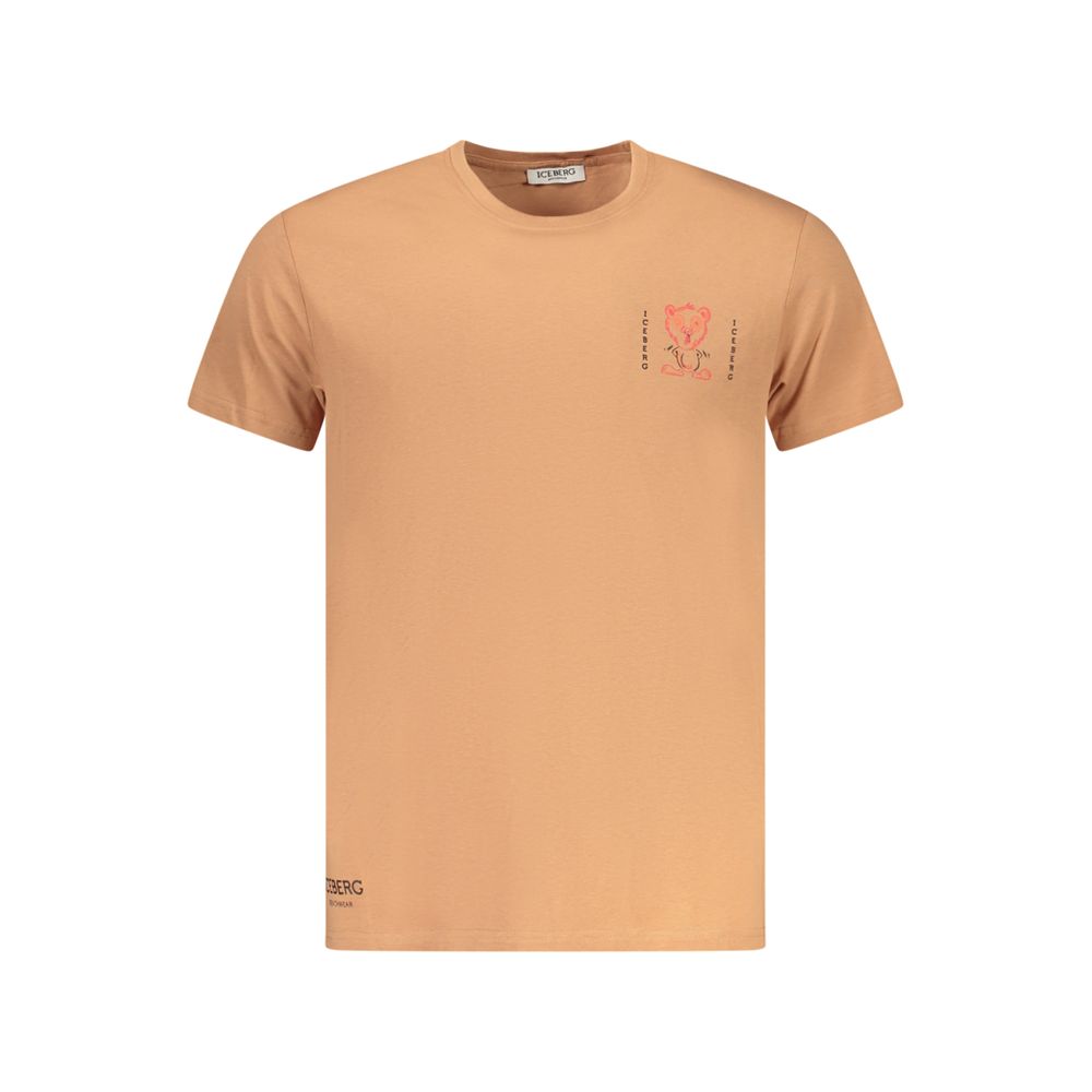 Marrone Baumwoll-T-Shirt für Herren