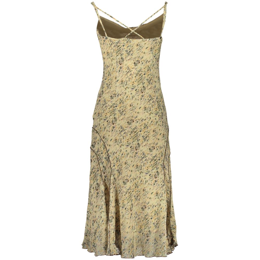 Beiges Freizeitkleid aus Polyester