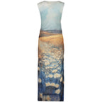 Blaues Freizeitkleid aus Polyester
