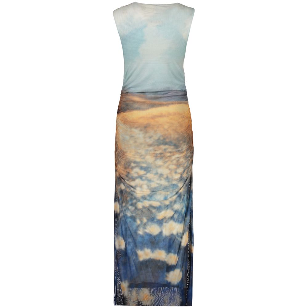 Blaues Freizeitkleid aus Polyester