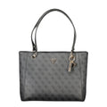 Schwarze Damen-Handtasche aus Polyethylen