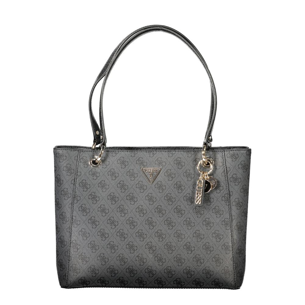 Schwarze Damen-Handtasche aus Polyethylen