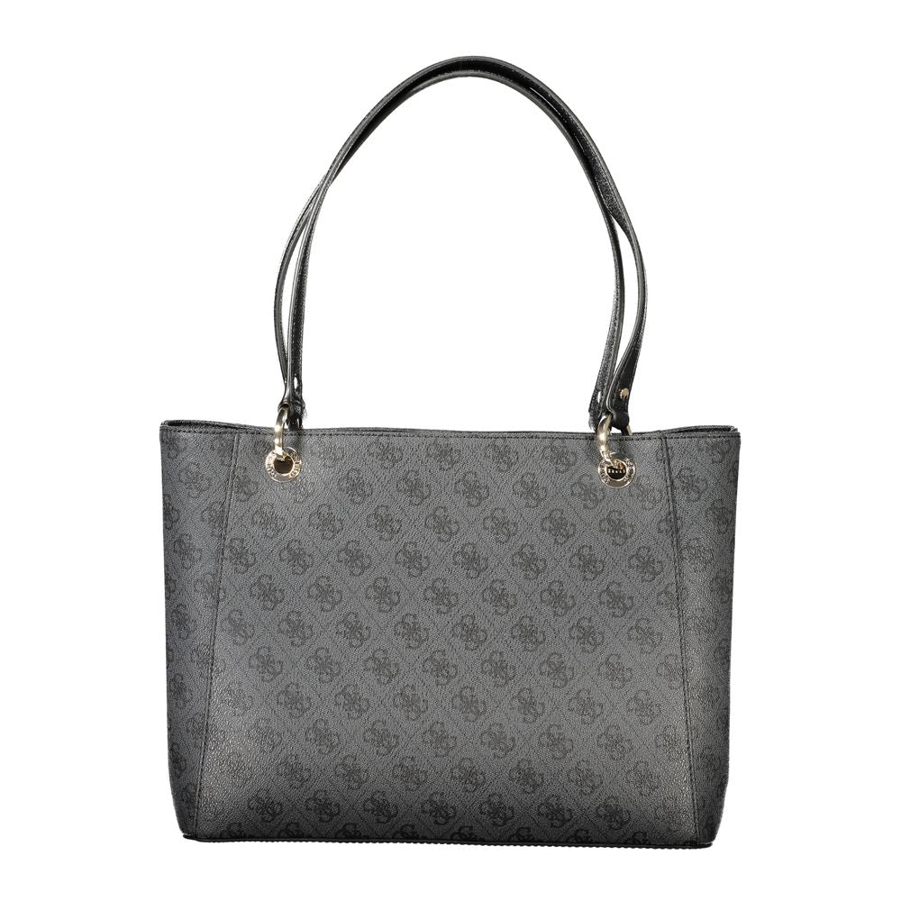 Schwarze Damen-Handtasche aus Polyethylen