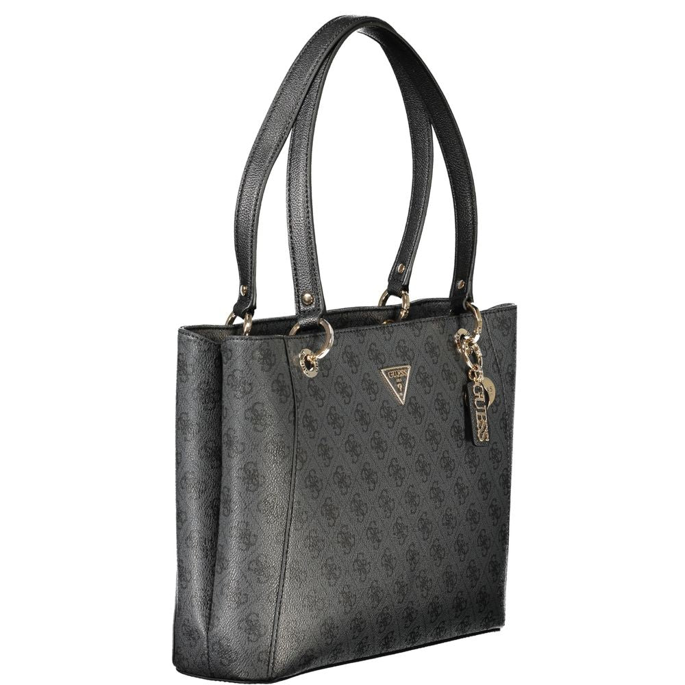 Schwarze Damen-Handtasche aus Polyethylen