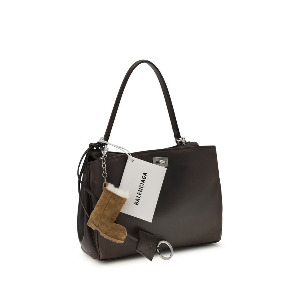 Braune Kalbsleder Bos Taurus Schultertasche