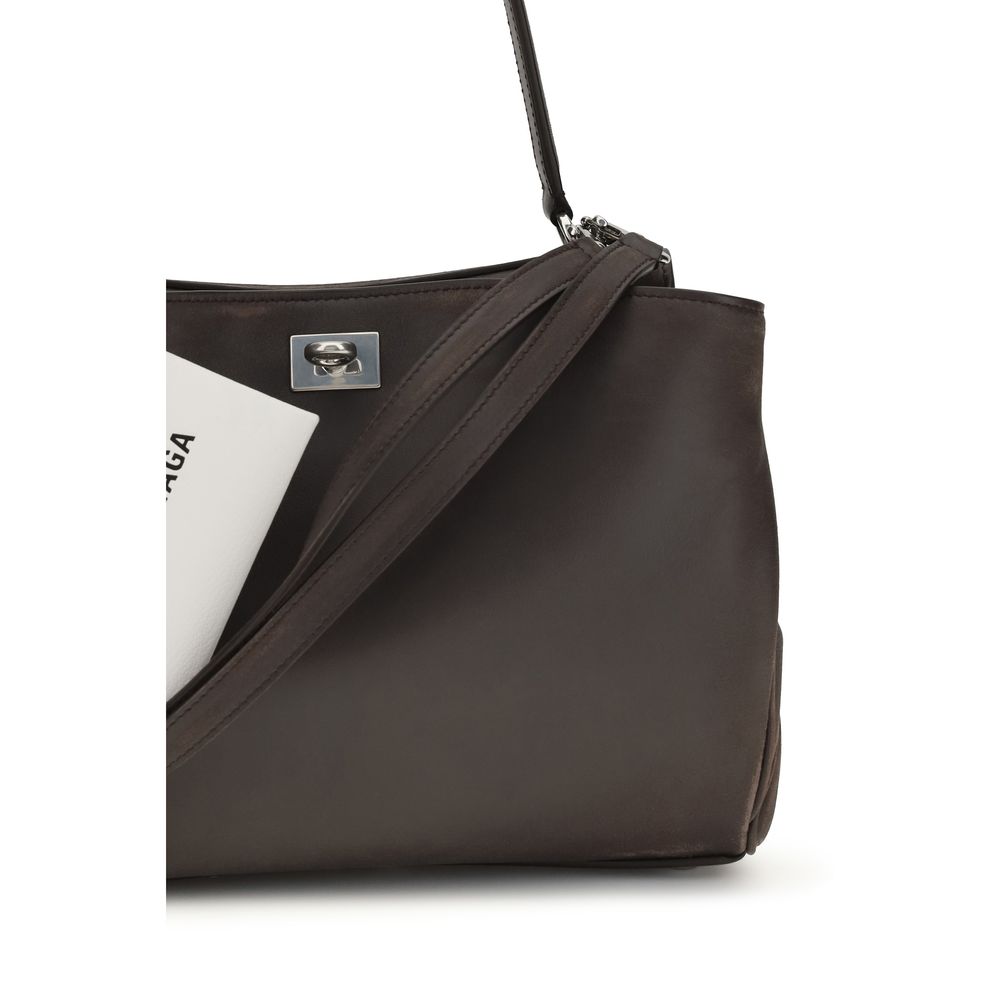 Braune Kalbsleder Bos Taurus Schultertasche