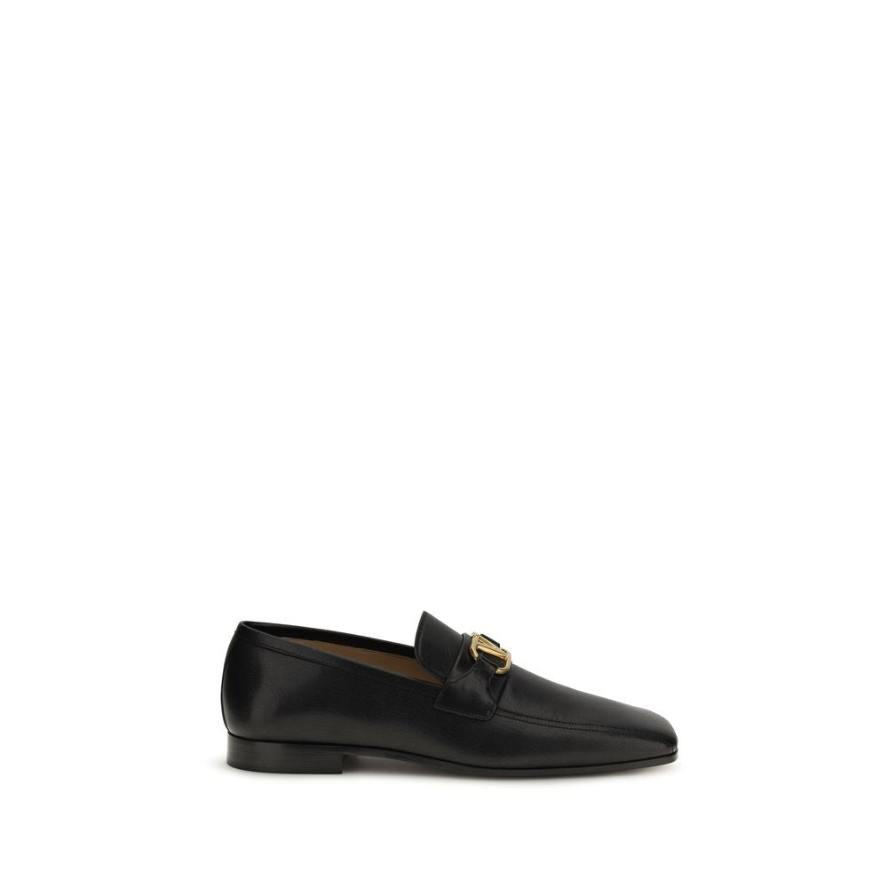 Schwarze Loafer aus Ziegenleder zum Hineinschlüpfen