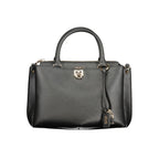 Schwarze Damen-Handtasche aus Polyurethan