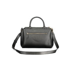 Schwarze Damen-Handtasche aus Polyurethan