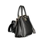 Schwarze Damen-Handtasche aus Polyurethan
