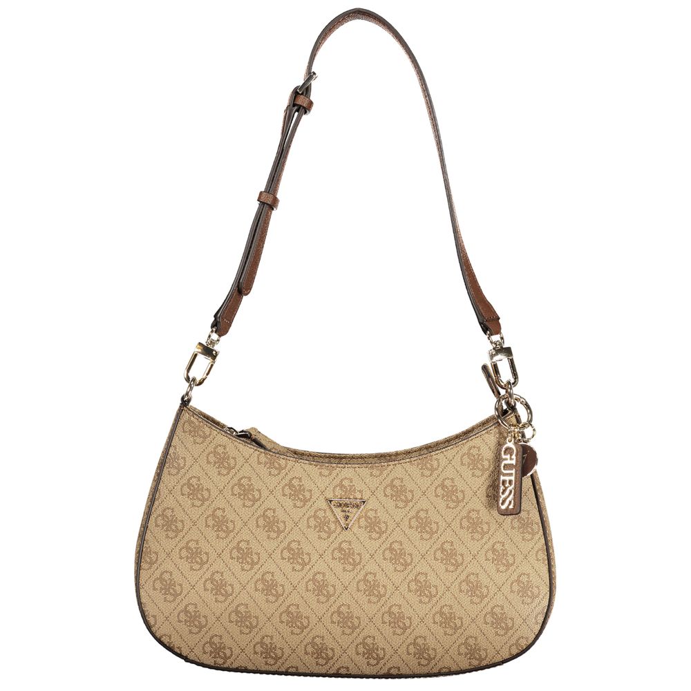 Damen-Handtasche aus beigem Polyurethan