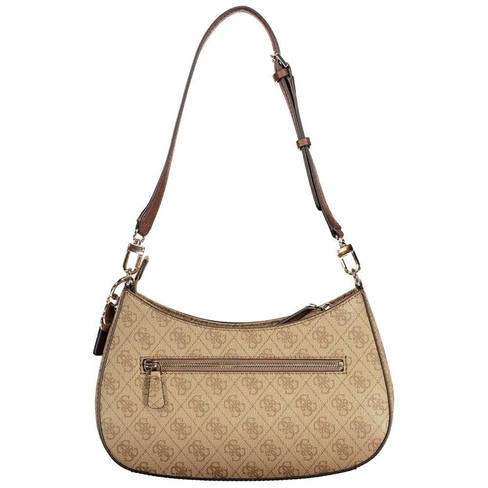 Damen-Handtasche aus beigem Polyurethan