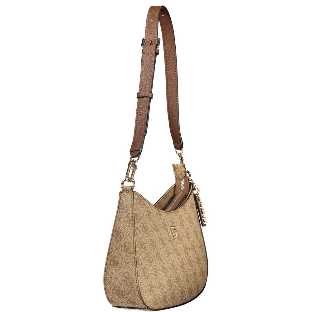 Damen-Handtasche aus beigem Polyurethan