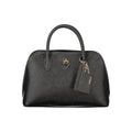 Schwarze Damen-Handtasche aus Polyurethan