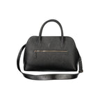 Schwarze Damen-Handtasche aus Polyurethan