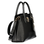 Schwarze Damen-Handtasche aus Polyurethan