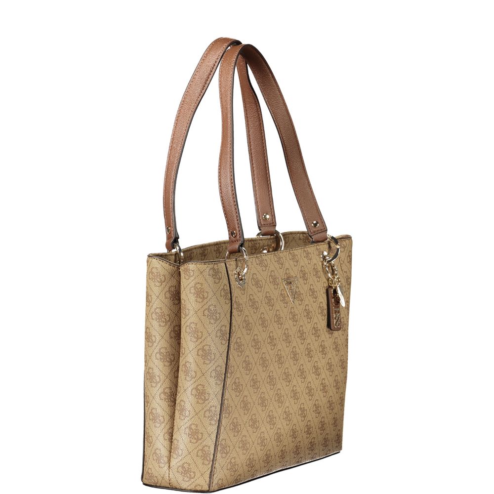 Damen-Handtasche aus beigem Polyurethan