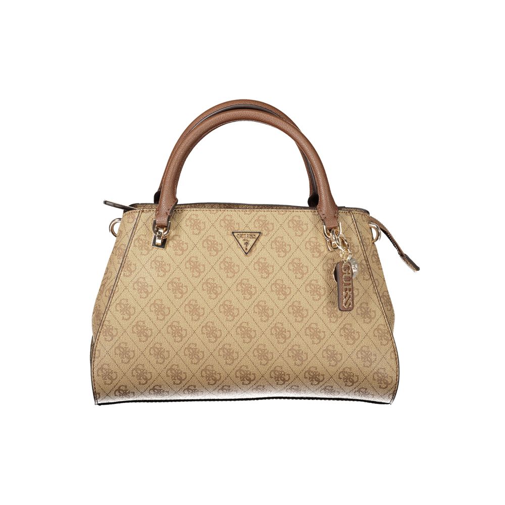 Damen-Handtasche aus beigem Polyurethan