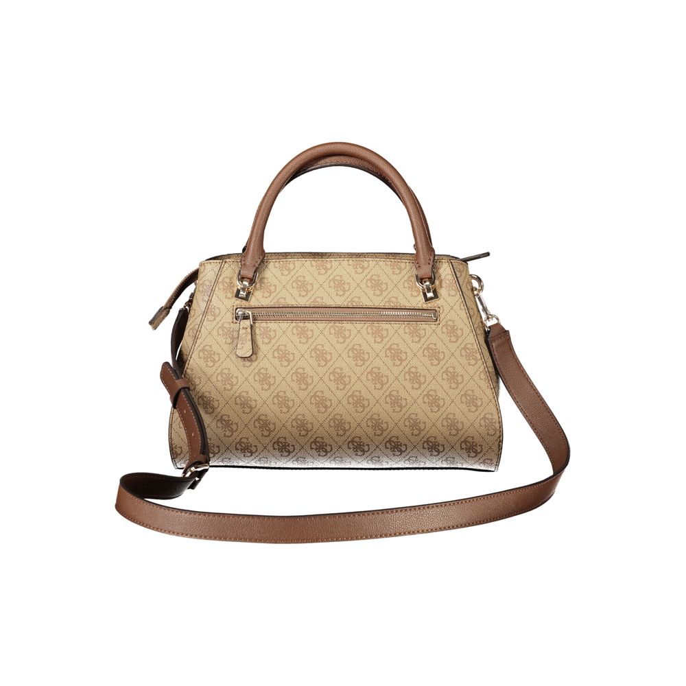 Damen-Handtasche aus beigem Polyurethan