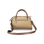 Damen-Handtasche aus beigem Polyurethan