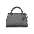 Schwarze Damen-Handtasche aus Polyurethan