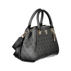 Schwarze Damen-Handtasche aus Polyurethan