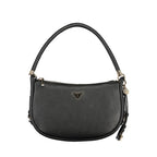 Schwarze Damen-Handtasche aus Polyurethan