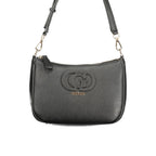 Schwarze Damen-Handtasche aus Polyurethan