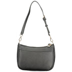 Schwarze Damen-Handtasche aus Polyurethan