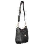 Schwarze Damen-Handtasche aus Polyurethan