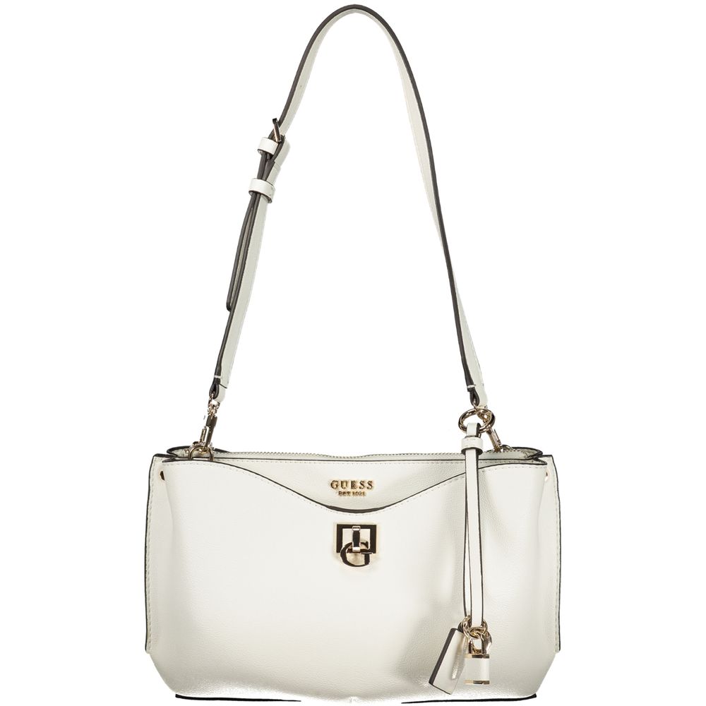 Weiße Damen-Handtasche aus Polyurethan