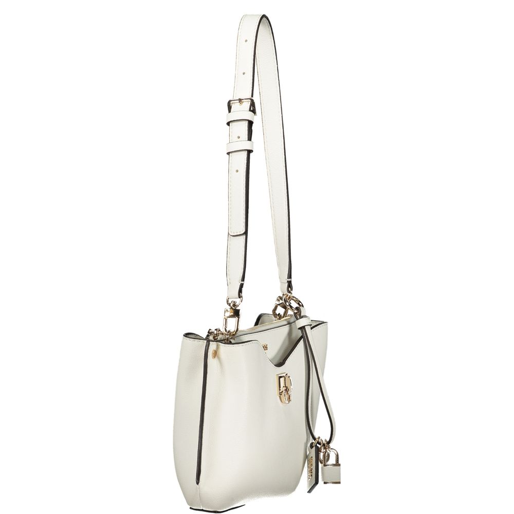 Weiße Damen-Handtasche aus Polyurethan