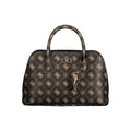 Damenhandtasche aus Polyurethan in Marrone