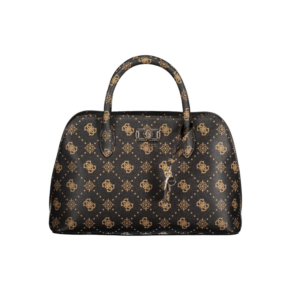 Damenhandtasche aus Polyurethan in Marrone
