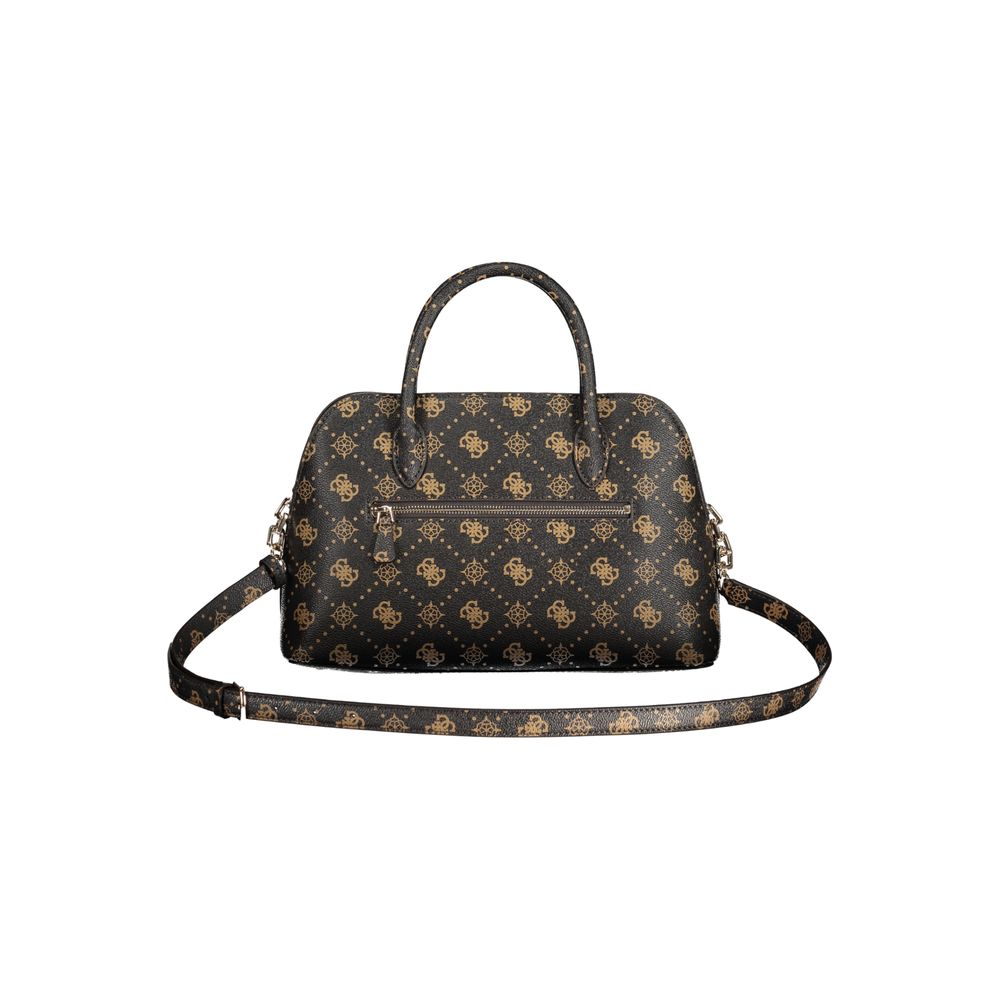 Damenhandtasche aus Polyurethan in Marrone