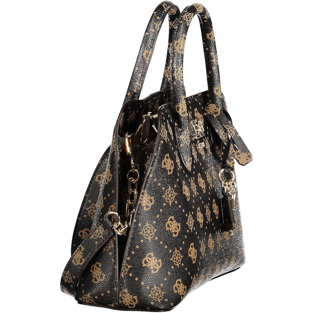 Damenhandtasche aus Polyurethan in Marrone