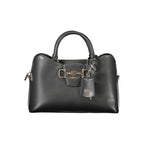 Schwarze Damen-Handtasche aus Polyurethan