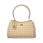 Damen-Handtasche aus beigem Polyurethan
