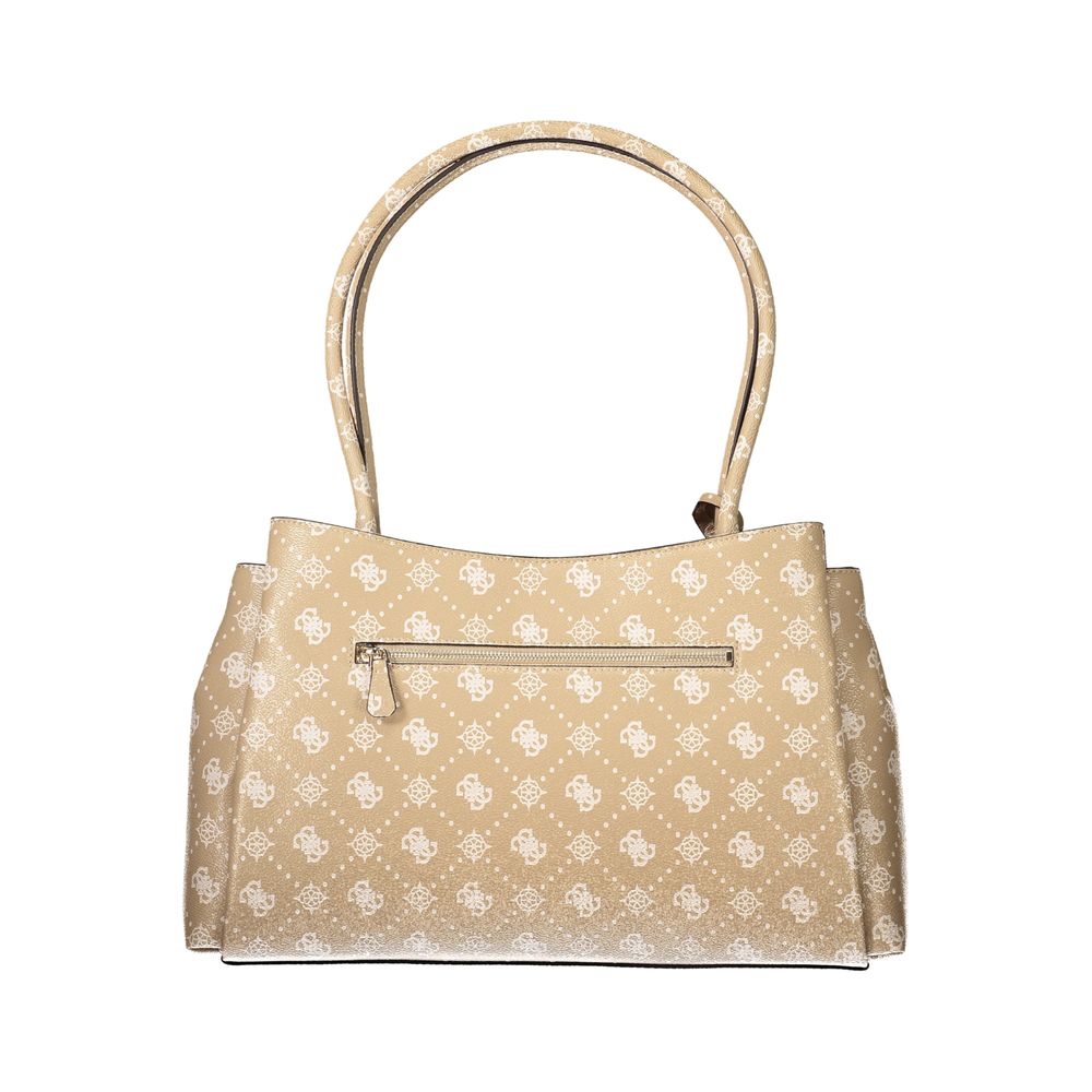Damen-Handtasche aus beigem Polyurethan