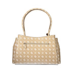 Damen-Handtasche aus beigem Polyurethan