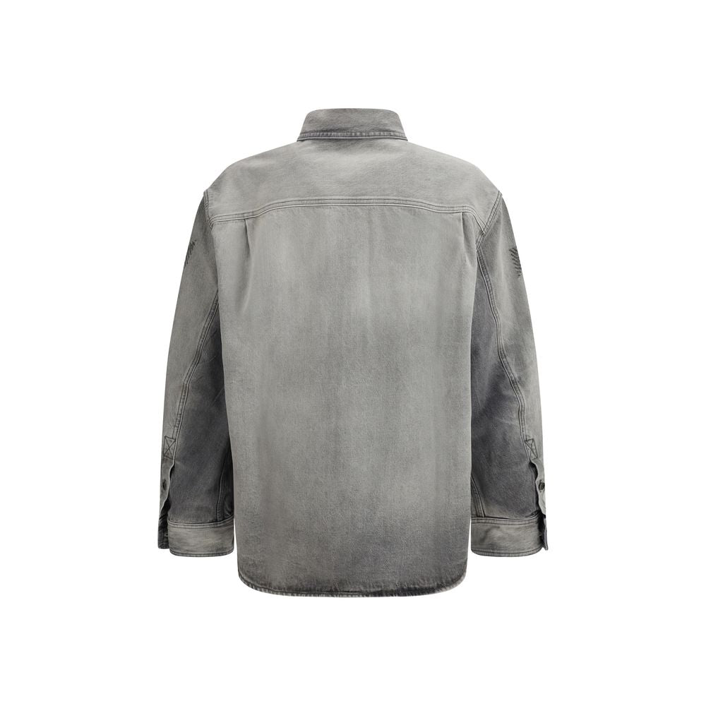 Graues Denim-Hemd