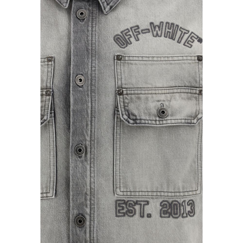 Graues Denim-Hemd