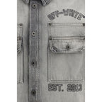 Graues Denim-Hemd