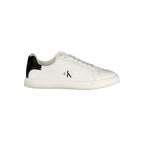 Weiße Low-Top-Sneaker aus Polyester
