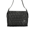 Schwarze Damen-Handtasche aus Polyurethan