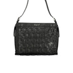 Schwarze Damen-Handtasche aus Polyurethan